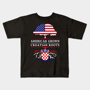 American Grown With Roots Croatia Kids T-Shirt